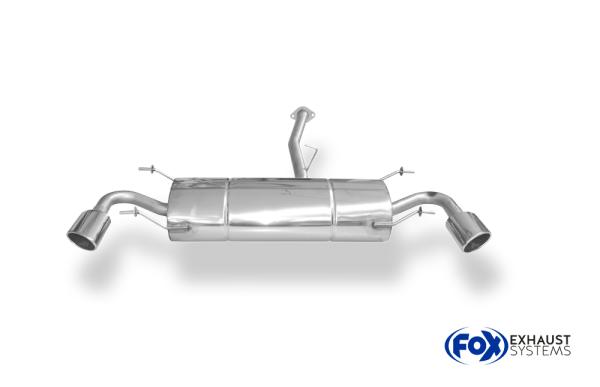 Endschalldämpfer quer Ausgang rechts/links - 115x85 Typ 38 rechts/links passend für: Mazda RX8